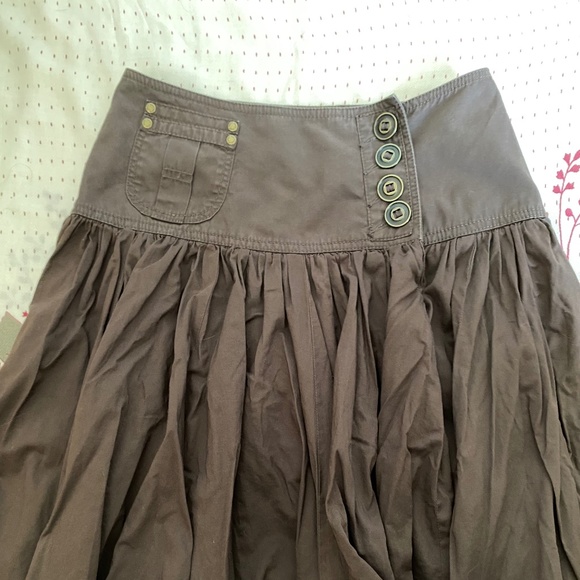 Y2K Cotton Short Skirt XS with Flounce, Pocket and Metal Details - Picture 6 of 10